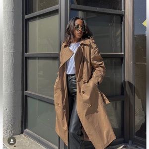 Brown trench coat